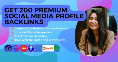 I Will Do Top 200 Premium Social Media Profile Backlinks For Online Ranking